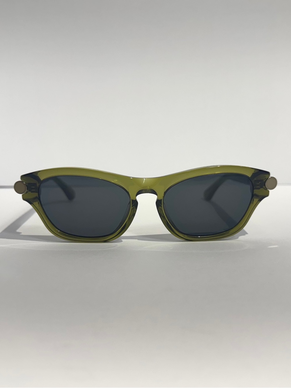 Burberry BE4430U Irregular Sunglasses with Case - Transparent Olive Green